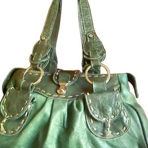Green Leather Satchel